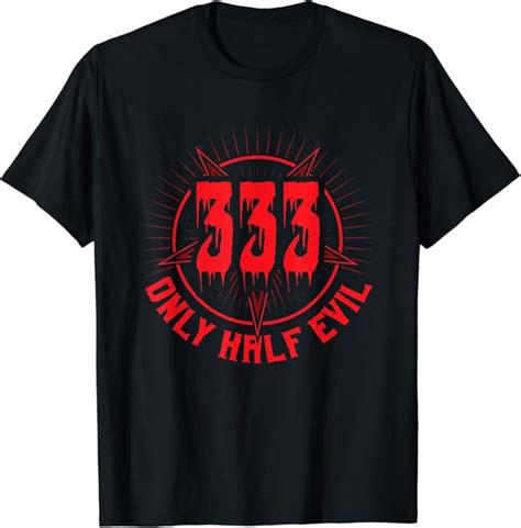 333 half evil t shirt|333 clothing brand.